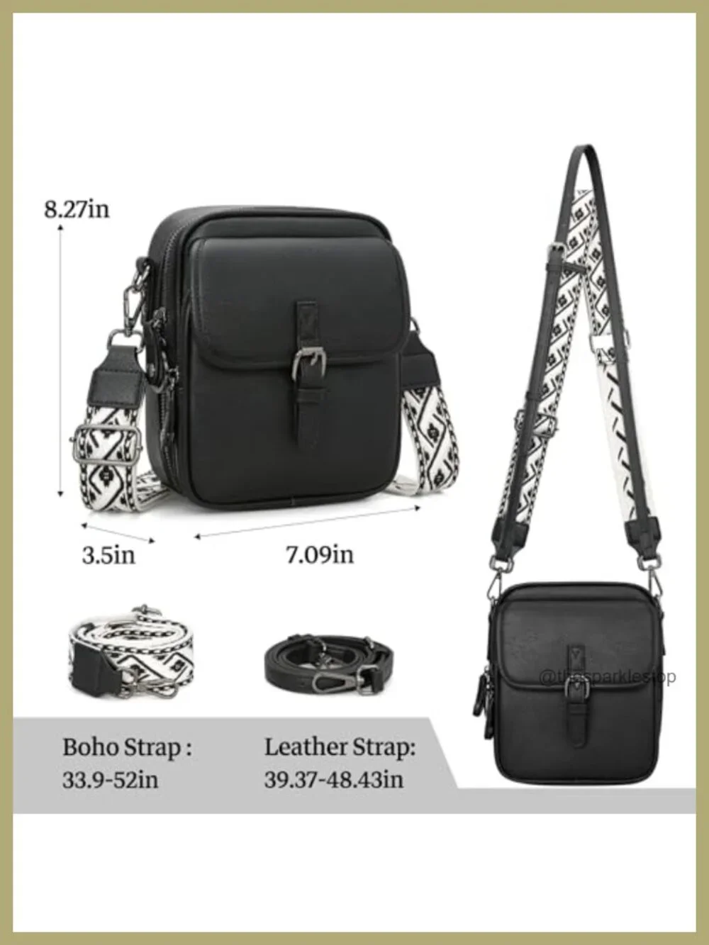 Leather Crossbody Bag for Women Anti Theft Messenger Purse RFID Small